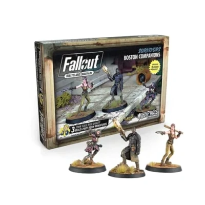 Image of Fallout: Wasteland Warfare Modiphius Entertainment Survivors Boston Companions Miniatures Set