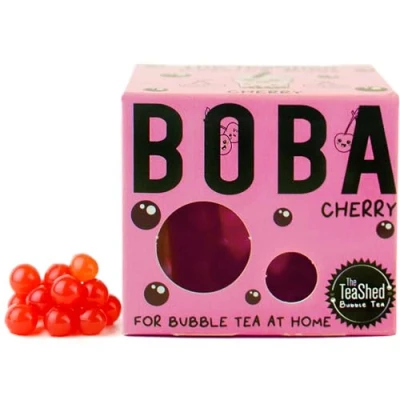 Image of Cherry Fruit Juice Filled Popping Boba Bursting Pearls for Bubble Tea and Dessert Toppings 150g 3 Servings Vegan By THE TEASHED