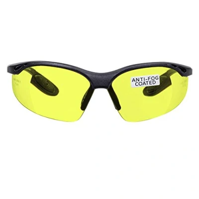 Image of voltX &#039;Constructor&#039; Safety READERS Full lens Reading Glasses UKCA &amp; CE EN166f certified (+1.5 Dioptre, Yellow) Wraparound Style Anti fog coated UV400