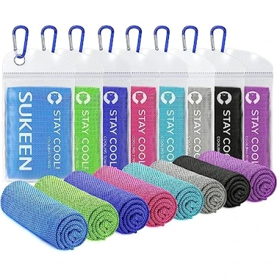 Image of Sukeen Cooling Towel (40&quot;x12&quot;), Ice Sets,Soft Breathable Chilly Towel,Microfiber for Yoga,Sport,Running,Gym,Workout,Camping,Fitness,Workout &amp; More Activities