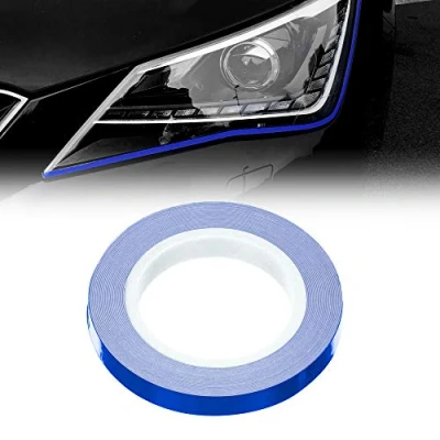 Image of 4R Quattroerre.it Stripe Roll Eyeliner for Car Headlights, Blue, 7 mm x 3 mt