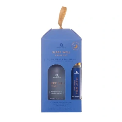 Image of Aroma Home Sleep Well Pillow Spray 100ml &amp; Rollerball 10ml Set Lavender, Sandalwood Mandarin Essential Oil Blend