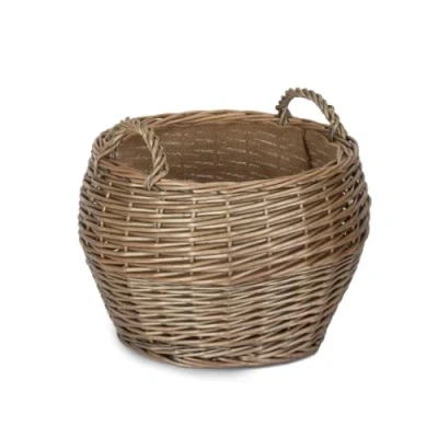Image of Red Hamper ST038 Wicker Small Antique Wash Stumpy Basket