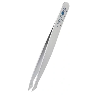 Image of REMOS Combination Tweezers Stainless Steel 9.5cm for splinters &amp; Hair Satin