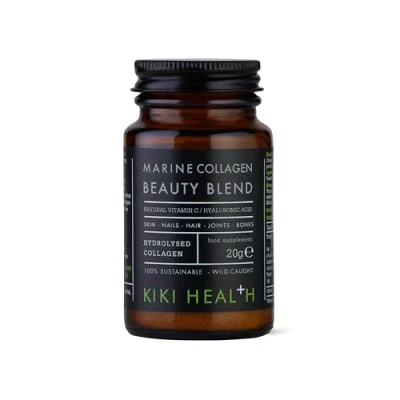 Image of Kiki Health Marine Collagen Peptides Beauty Blend Vital Protein Supplement for Skin, Hair Nails, Bones, Joints &amp; Digestion Hydrolysed with Vitamin C and Hyaluronic Acid 20g