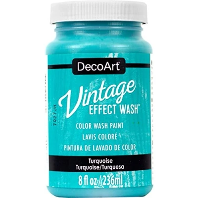 Image of DecoArt Vintage Effect Wash Paint, Turquoise, 6.09 x 10.92 cm