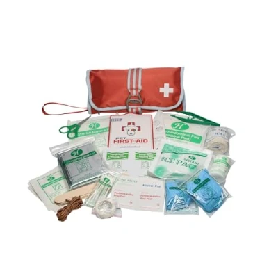 Image of Kurgo Dog First Aid Kit, 50 Piece Pet Medical Compact &amp; Portable, Durable Material, Paprika Red