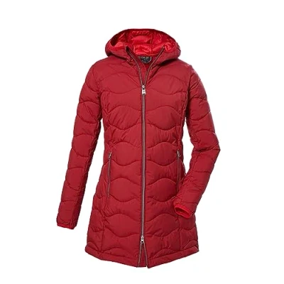 Image of G.I.G.A. DX Women&#039;s Gw 20 Wmn Qltd Prk Quilted Hood/functional parka in down look, deep red, 44 (EU)
