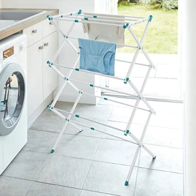 Image of Black + Decker Extendable Compact Airer Aqua