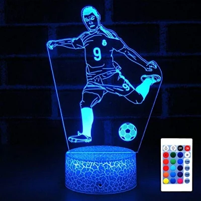 Image of HYODREAM Football Shooting Night Light European Champions Cup Decor Lamp for Foot Ball Player Lovers, Perfect Gifts on Birthdays or Holidays
