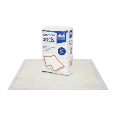 Image of Disposable Incontinence Bed Pads 60cm x Pack of 25 By Harbour Housewares