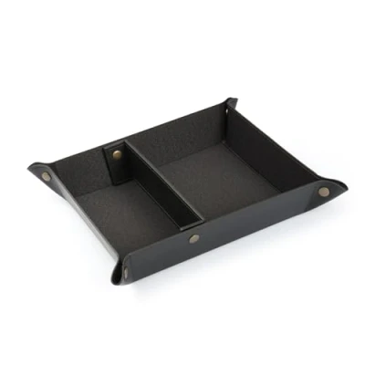 Image of LONDO Tray Organizer, Leather, Black Lining, 7.87 x 9.44 1.96 cm OTTO391