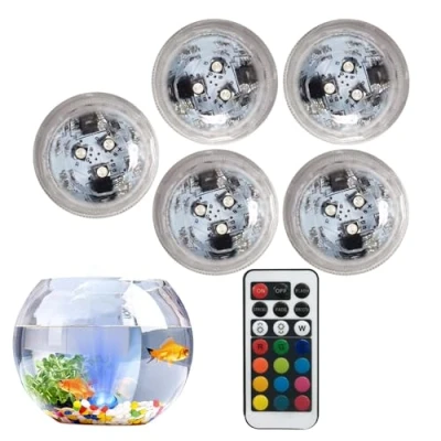 Image of LED Bath Lights, IP68 Waterproof Hot Tub Floating Pool Lights For Spa Colours, Battery Powered Underwater With Remote Control, Color Changing Aquarium, Swimming