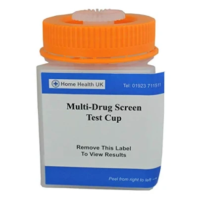 Image of One Step: 25 x Drug Testing Kit Screen for 8 Drugs Using an Integrated Multi Panel Urine Cup, with Adulteration Strip, Cannabis, Cocaine, Opiates and More