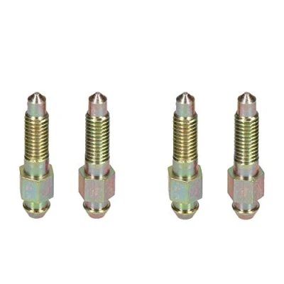 Image of 6mm x 1mm Long Steel Brake Caliper Bleeding Bleed Nipple Screw Bleedscrew 4pc