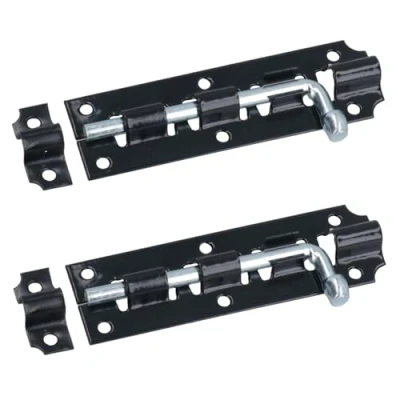 Image of 4 Jumbo Tower Bolt Sliding Shoot Latch Catch for Sheds Gates Doors 2pc