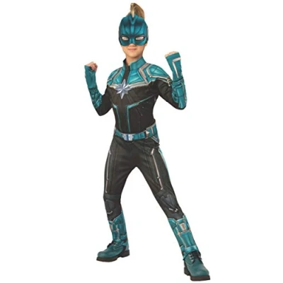 Image of Rubie&#039;s Official Captain Marvel Kree Suit, Childs Costume, Large Age 8 10 Years
