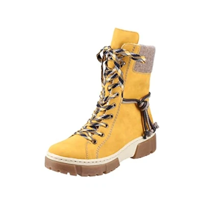 Image of Rieker Women&#039;s X8618 Fashion Boot, Yellow, 5 UK