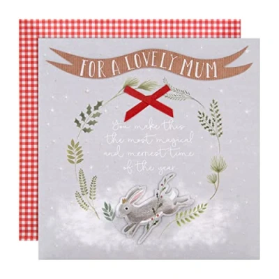 Image of Hallmark Christmas Card For Mum Traditional Text Based Design