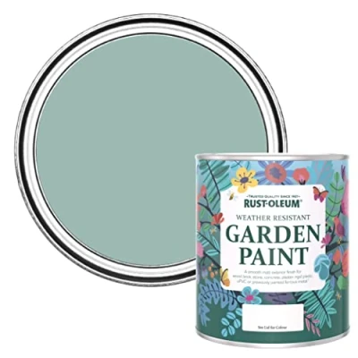 Image of Rust Oleum Blue Mould Resistant Garden Paint in Matt Finish Coastal 750ml