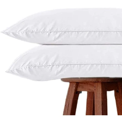 Image of Artistic Fashionista 5 * Hotel Quality Luxury GOOSE FEATHER &amp; DOWN PILLOWS Pair, Soft and Comfortable with 100% Cotton Cover (Pack of 2)