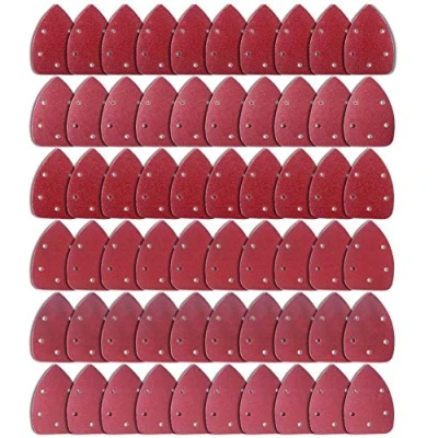 Image of AUSTOR 60 Pieces Mouse Detail Sander Sandpaper Sanding Paper Hook and Loop Assorted 40/ 60/ 80/ 120/ 180/ 240 Grits