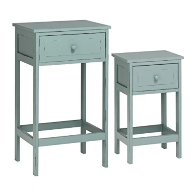 Image of Premier Housewares Chatelet Tables Blue, Set of 2
