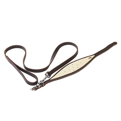 Image of Dingo Waldemar Rutkowski Soft Leather M Set: Dog Collar + Classsic Leash S10023, brown