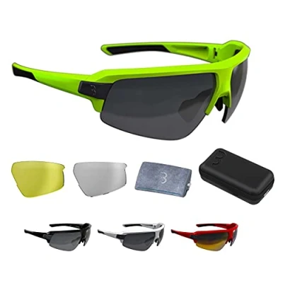 Image of BBB Cycling Unisex&#039;s sport glasses Impulse, matt neon yellow, One Size
