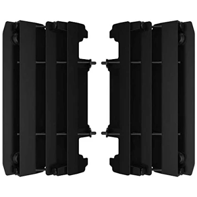 Image of Polisport Yamaha Radiator Louvers YZ 125 250 2005 2021, Black Motocross4u