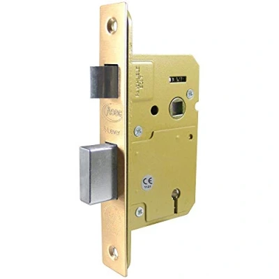 Image of Asec 5 Lever Polished Brass BS 3621 Door Mortice Sashlock 3&quot; (76mm) AS11325