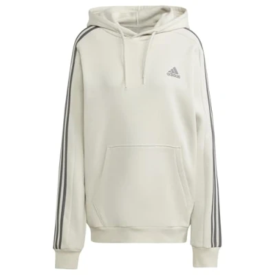 Image of adidas Men&#039;s Essentials Fleece 3 Stripes Hoodie, alumina, XL Tall