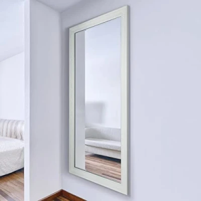 Image of MirrorOutlet, Ivory,163 x 73, XY092 M Manor Off White Ornate Classic Dressing Wall Leaner Mirror 160cm 73cm 5ft3 2ft5