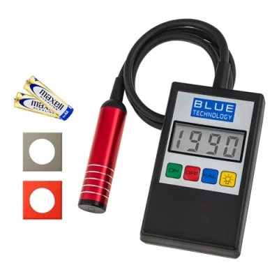 Image of Blue Technology MGR 11 S AL Coating Thickness Meter Paint Tester (Steel &amp; aluminum) Made in EU,Black,11cm x 6,5cm 2,8cm