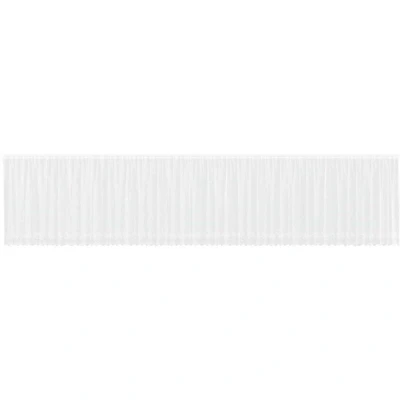 Image of Lace Curtain with Curtains Floral White 1200 x 180 cm Polyester Vidaxl
