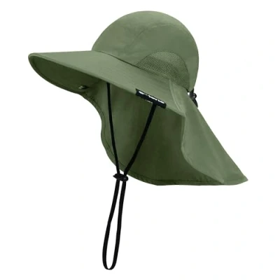 Image of Solaris Sun Hat with Neck Flap, UPF 50 Protection Lightweight Cap for Men Women, Wide Brim Fishing Hiking