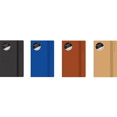 Image of EasyNote Slim Soft Touch Notebook Rustic, Black, 7662