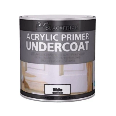 Image of Blackfriar BKFGAP1L Quick Drying Acrylic Primer Undercoat, 1 Litre, Grey