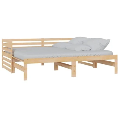 Image of vidaXL Pull out Day Bed without Mattress 2x(90x200)cm