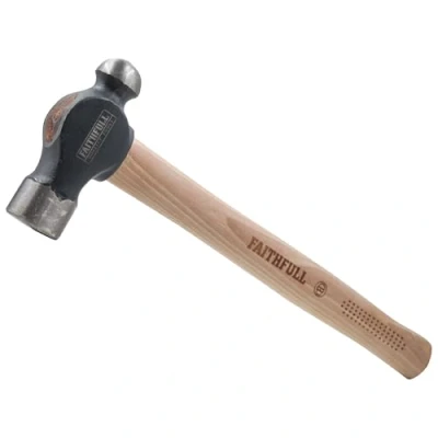 Image of Faithfull 2lb Ball Pein Hammer Hickory Handle 908g (2lb)