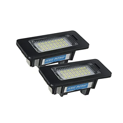Image of ANGRONG Canbus LED License Number Plate Light Lamp Assembly Compatible with BMW 1 2 3 4 5 X Series E39 E60 E61 E82 E88 E90 E92 E84 E70 E71