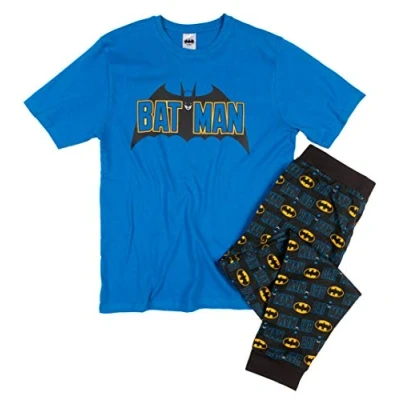 Image of Mens Blue Batman DC Comics Pyjamas