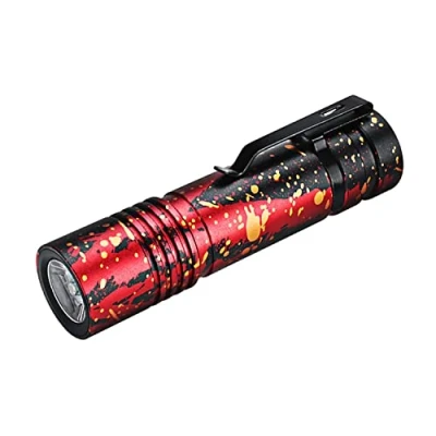 Image of ULTRAFIRE USB Rechargeable Small LED Torch 800 Lumen 5 Modes Stepless Dimming Mini Tactical Torch, Bright Waterproof Pocket Flashlight for Kids Camping Outdoor (Red)