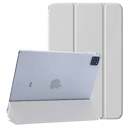 Image of PROTech Smart Case for iPad Pro 11 Inch, 2022/2021/2020 18 Model, Slim Stand Hard Back Shell Cover with Auto Wake/Sleep (White)