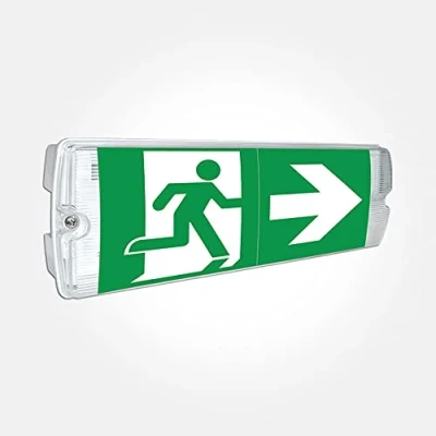 Image of LEDBRITE IP65 Emergency Bulkhead Light 5W Maintained &amp; Non Ceiling Wall Fire Safety Fitting Exit Legend Included(Energy Class A++)