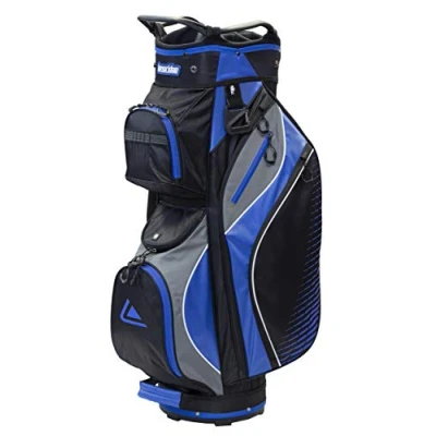 Image of Longridge Deluxe Golf Cart Bag Black/CHAR/BLUE