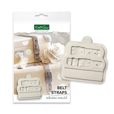 Image of Katy Sue Belt Straps &amp; Buckle Silicone Mould for Cake Decorating Crafts