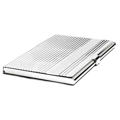 Image of Zilverstad Linea 6044632 Business Card Holder 9.5 x 6 0.5 cm with Long Engraving Space
