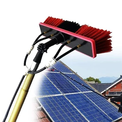 Image of 3 12m Rod/30cm Brush, Telescopic Window Cleaner, Cleaning Pole, Water Fed Cleaner Kit, Extendable Solar Panel Washing Equipment Conservatory Roof