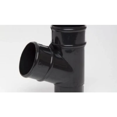 Image of POLYPIPE BLACK RR129 112.5deg Branch for 68mm downpipe
